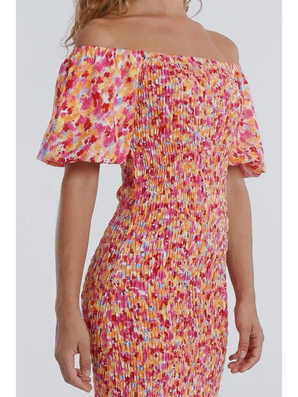 Lili Sidonio by Molly Bracken Smocked Floral Mini Dress Size Small